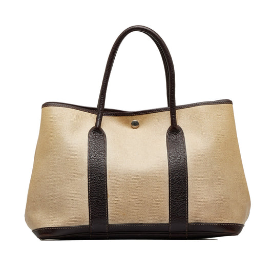 Beige Hermes Garden Party PM Tote Bag