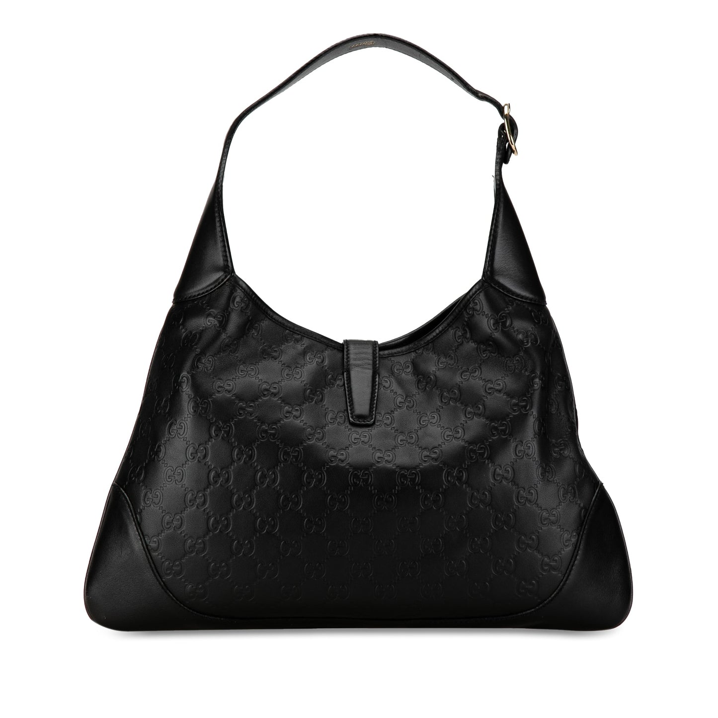 Gucci Jackie O Bouvier Hobo Medium Black Guccissima