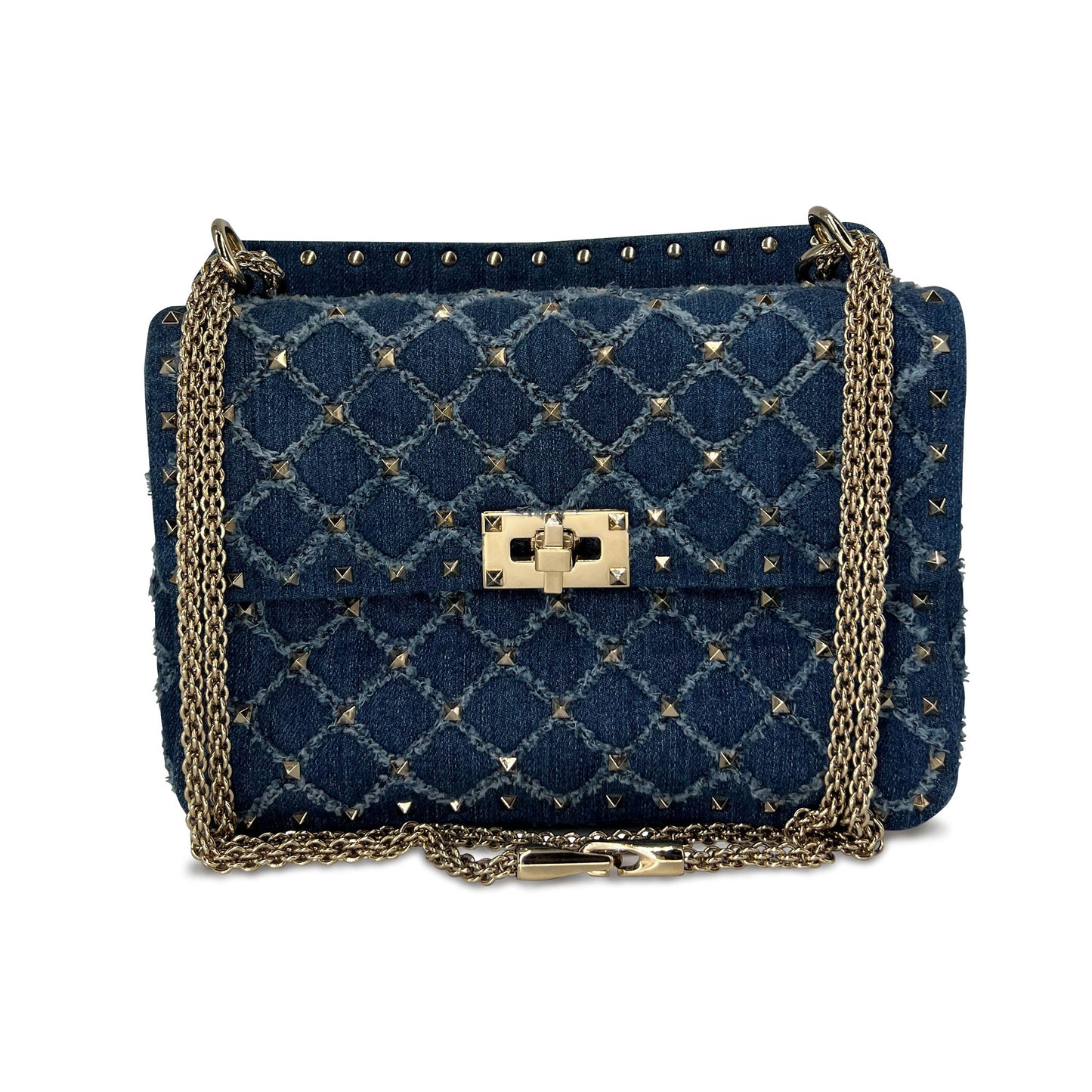 Valentino Rockstud spike denim bag