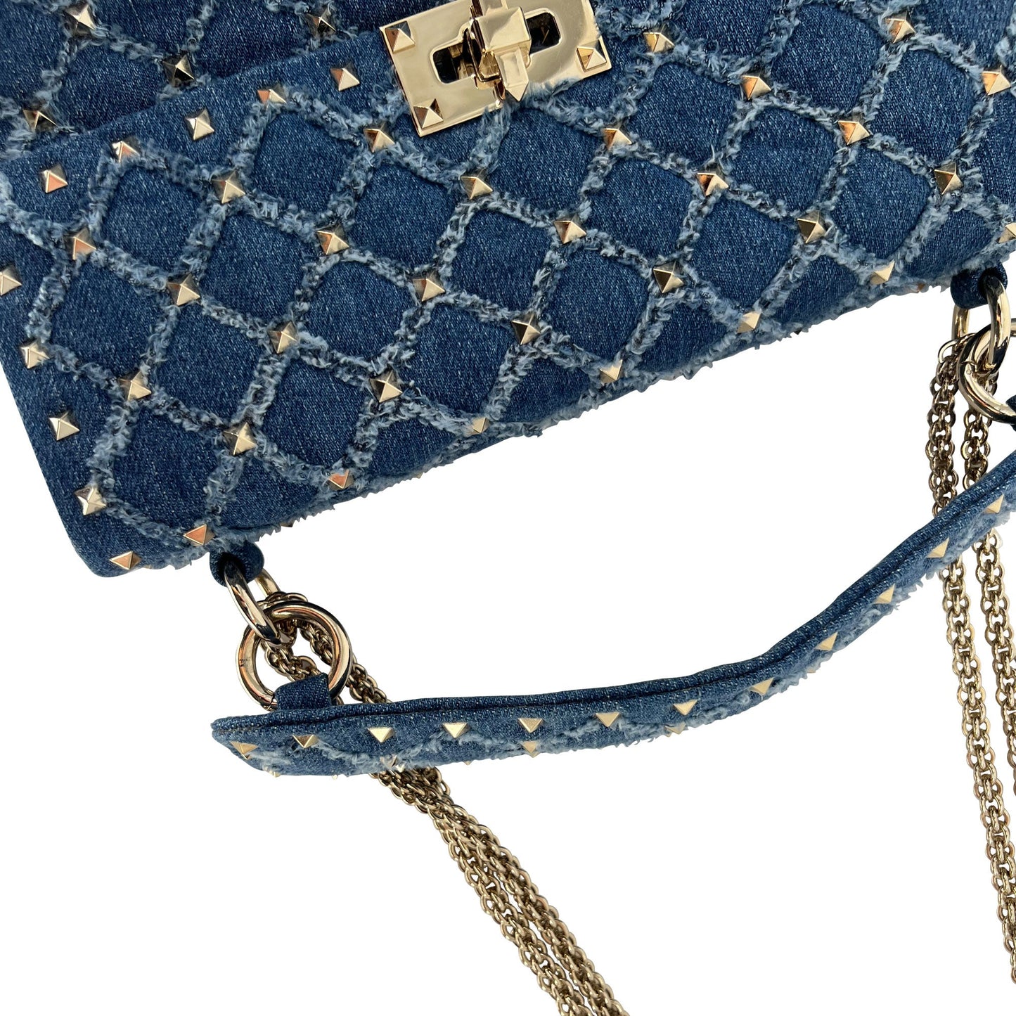 Valentino Rockstud spike denim bag