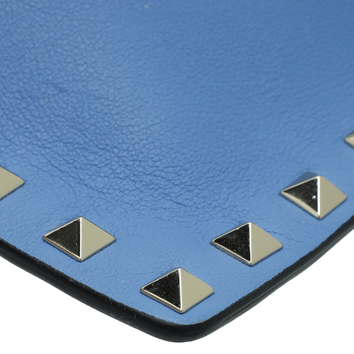 Valentino Light Blue Rockstud Envelope Wristlet Pouch