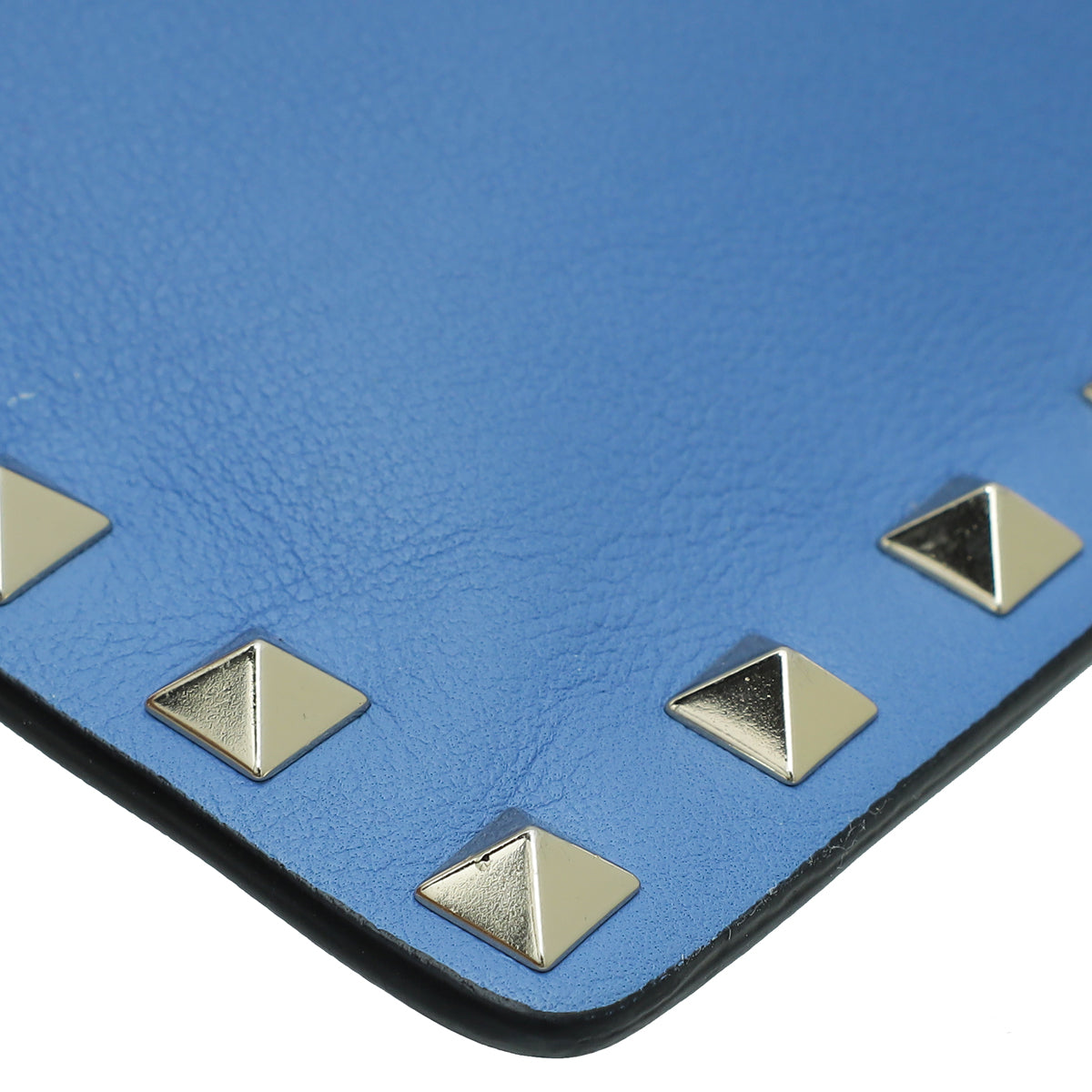 Valentino Light Blue Rockstud Envelope Wristlet Pouch