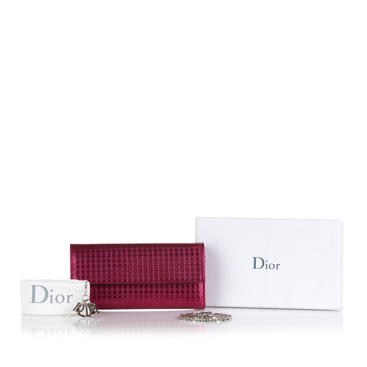 Dior Lady Dior Croisiere Wallet On Chain Pink Micro Cannage