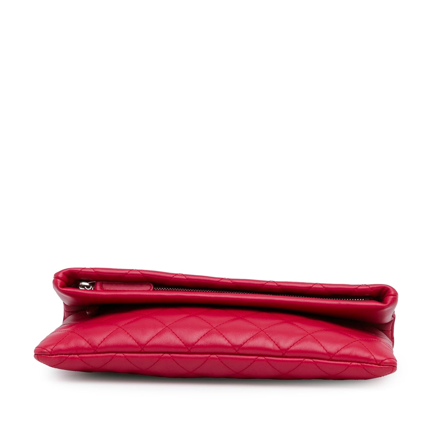 Chanel Beauty CC Clutch Red Quilted Lambskin Gold