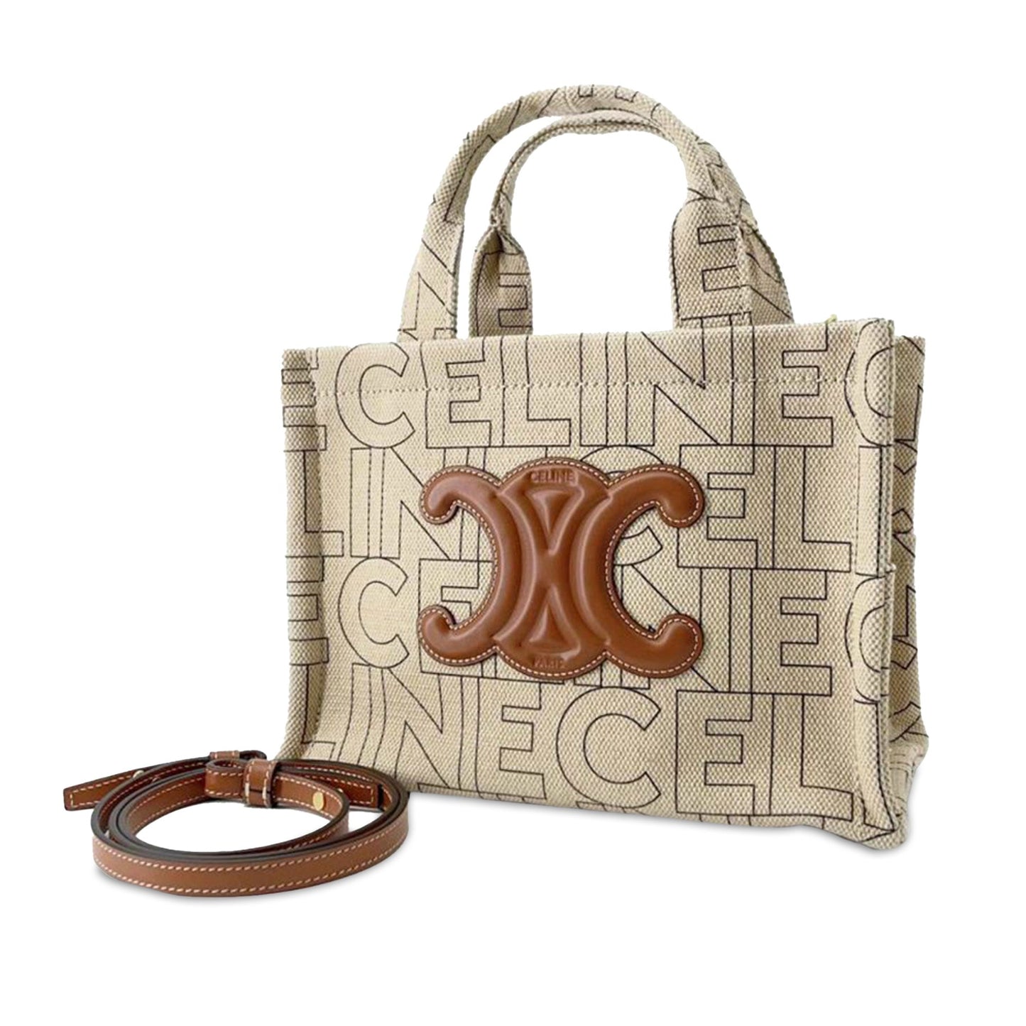 Celine Thais Small Brown Canvas