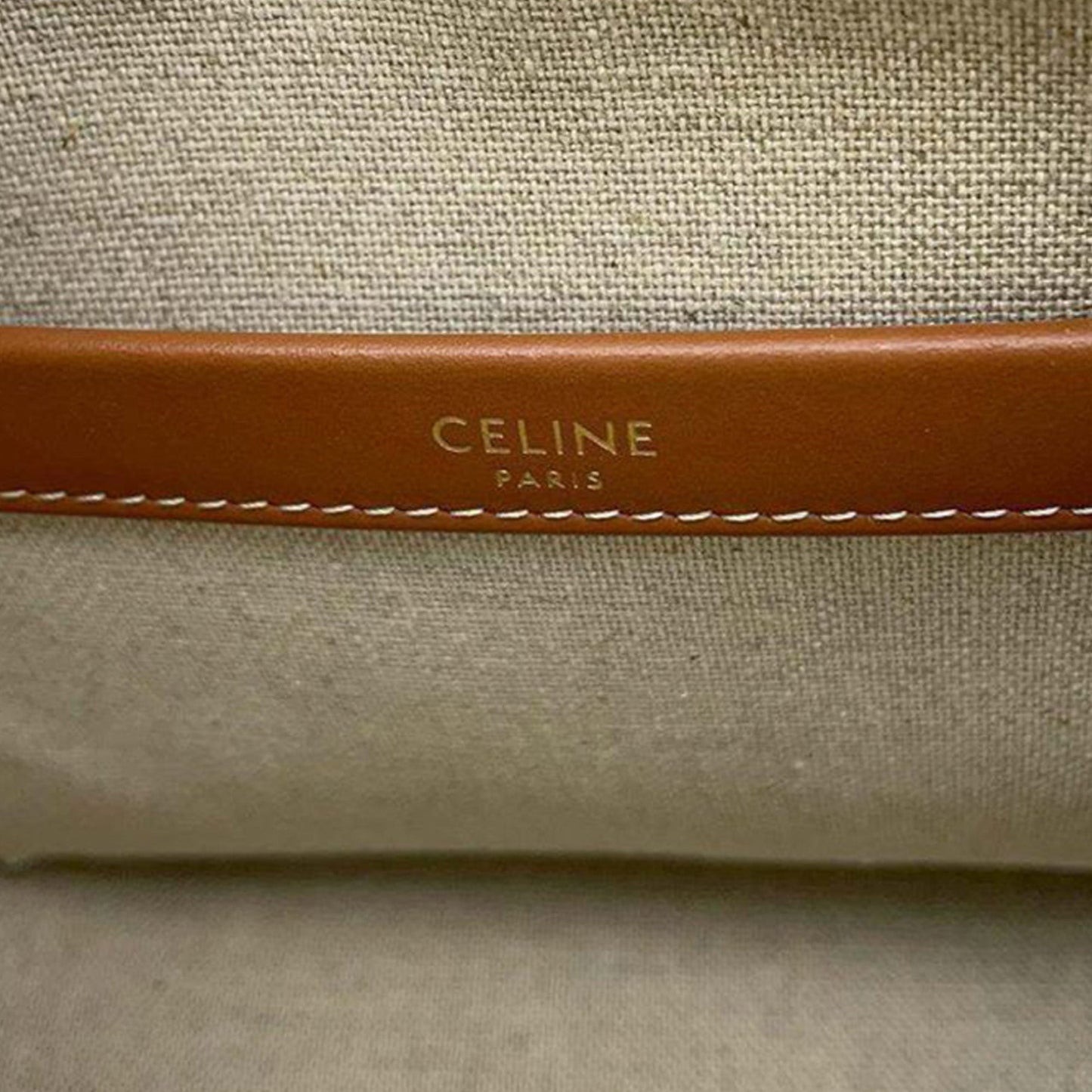 Celine Thais Small Brown Canvas