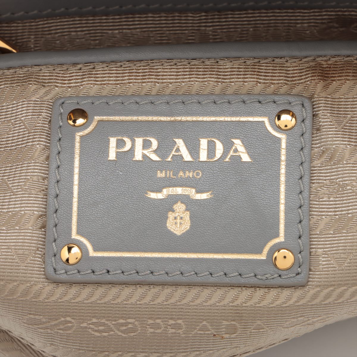 Prada Grey 2 Way Tote Bag w/ Bow