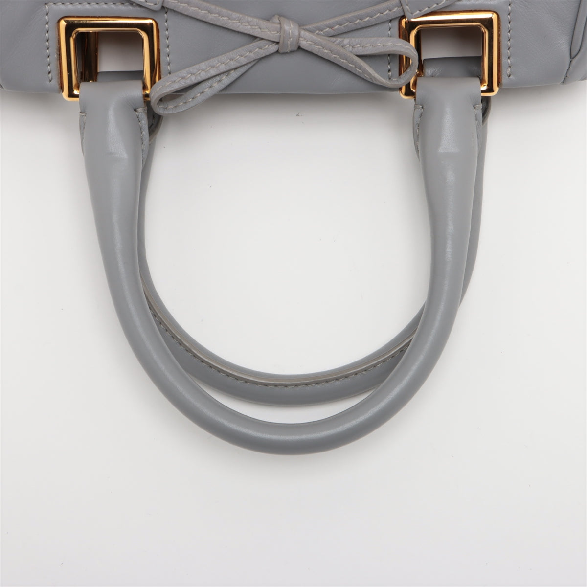 Prada Grey 2 Way Tote Bag w/ Bow