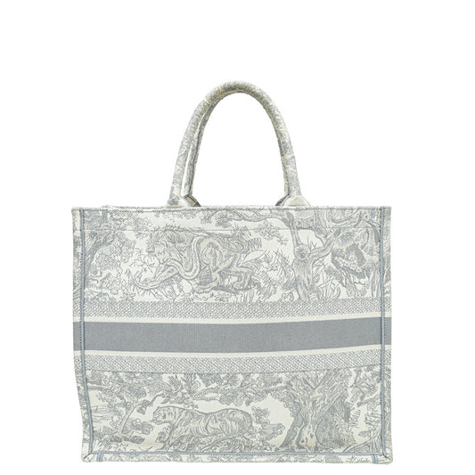 Christian Dior Bicolor Toile De Jouy Book Tote Large Bag