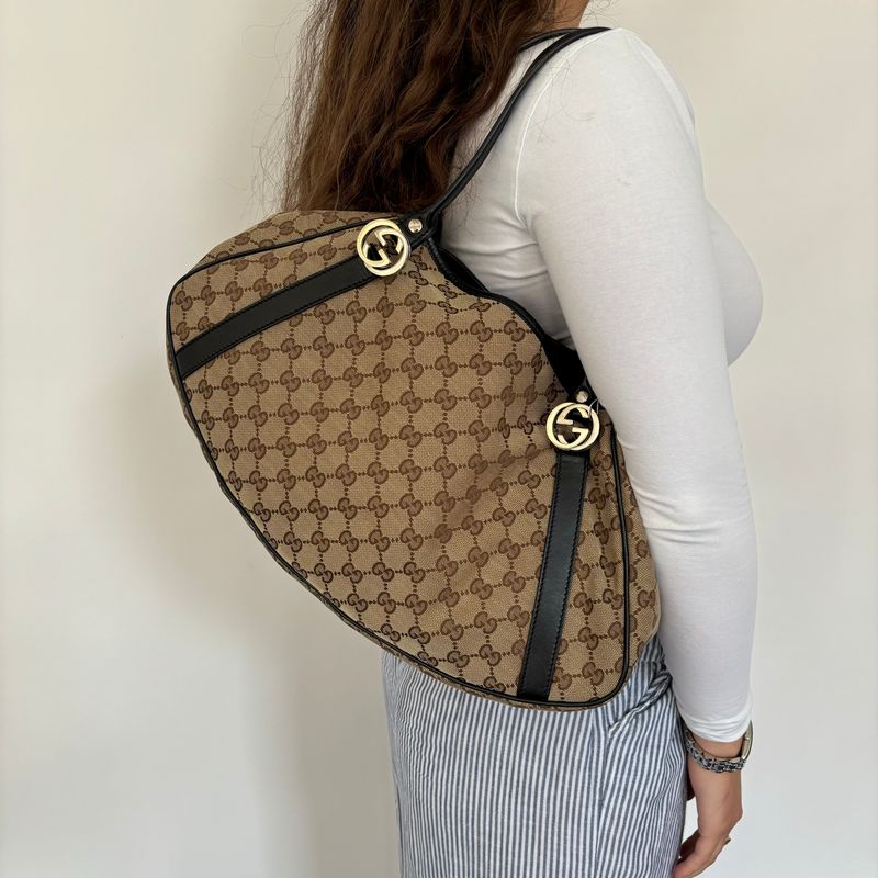 Gucci GG Canvas Twins Shoulder Bag