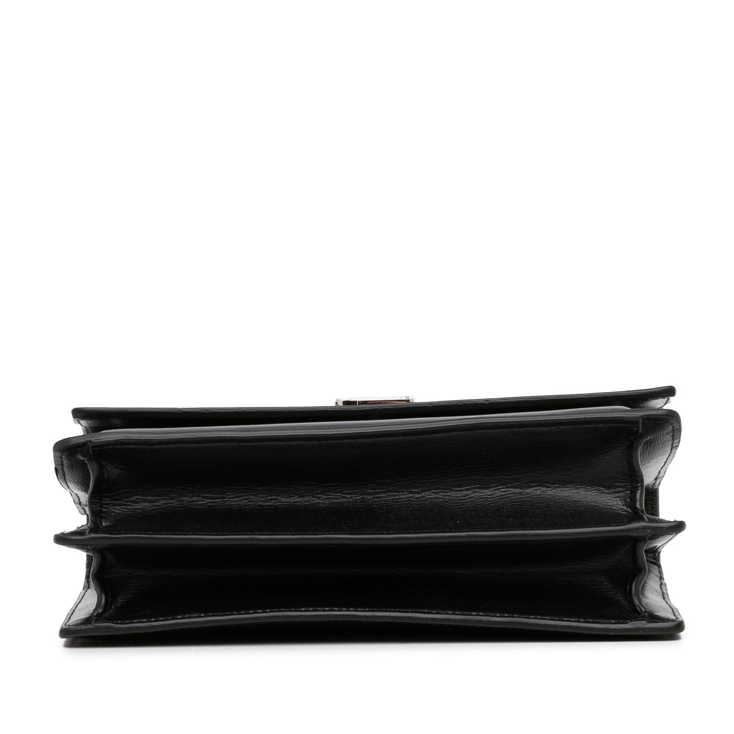 Yves Saint Laurent Monogram Sunset Medium Black Leather