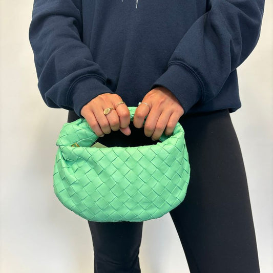 Bottega Veneta Mint Green Intrecciato Mini Jodie