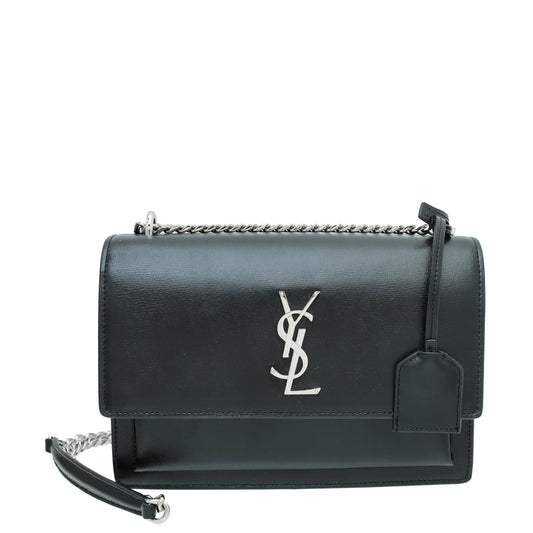 YSL Black Sunset Medium Bag