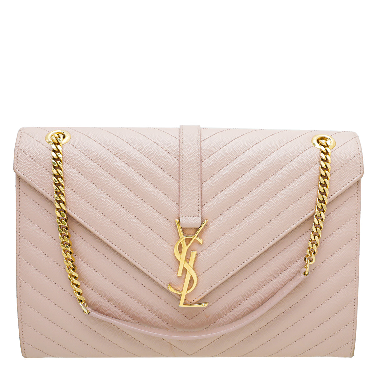 YSL Pink Monogram Satchel Flap Bag