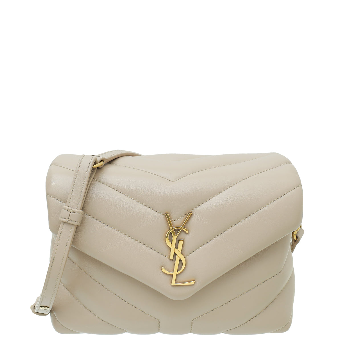 YSL Beige Loulou Toy Shoulder Bag