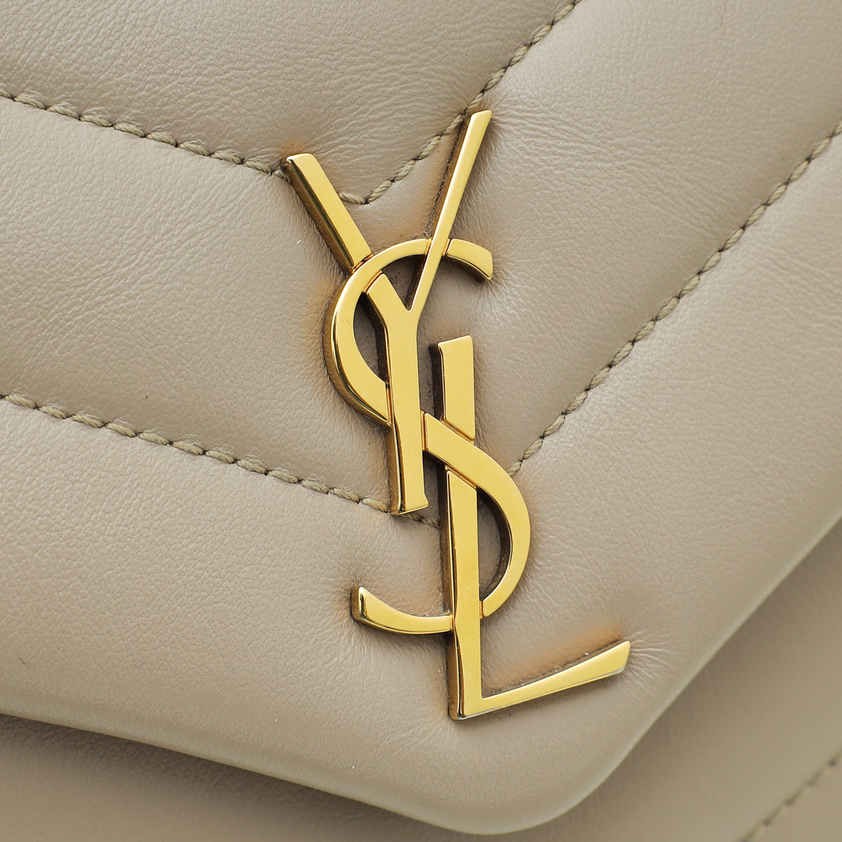 YSL Beige Loulou Toy Shoulder Bag