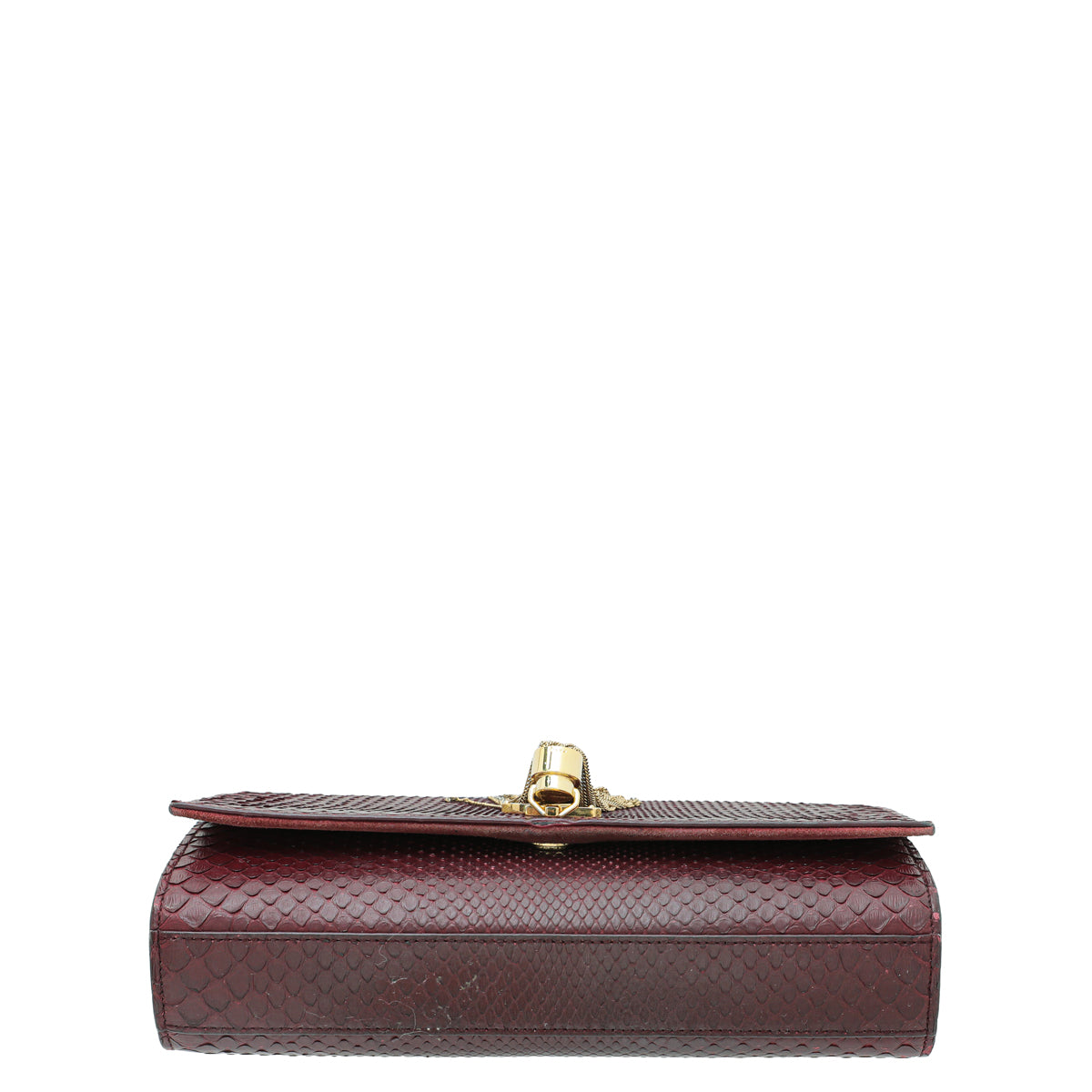 YSL Burgundy Python Kate Tassel Chain Medium Bag