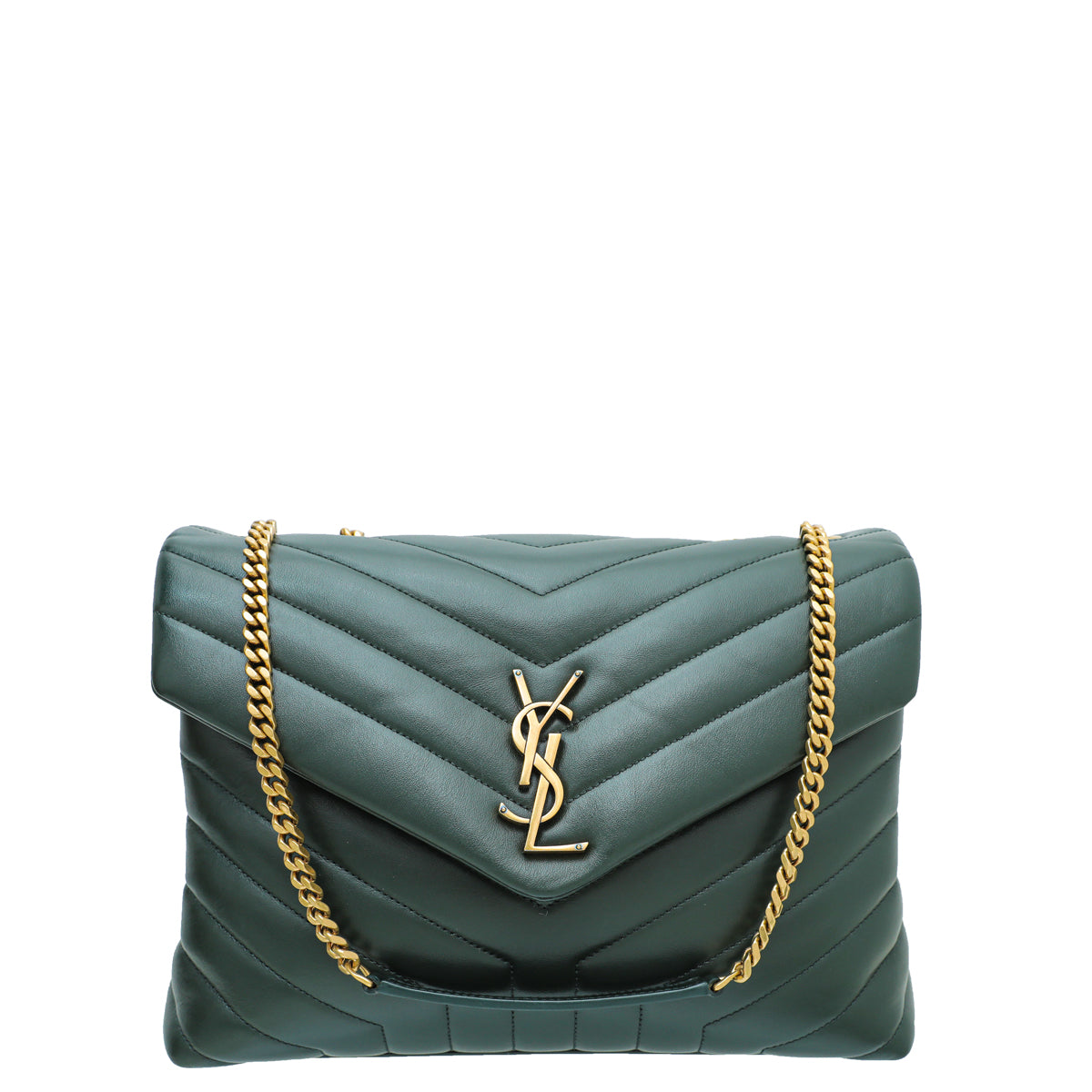 YSL Vert Fonce LouLou Medium Bag