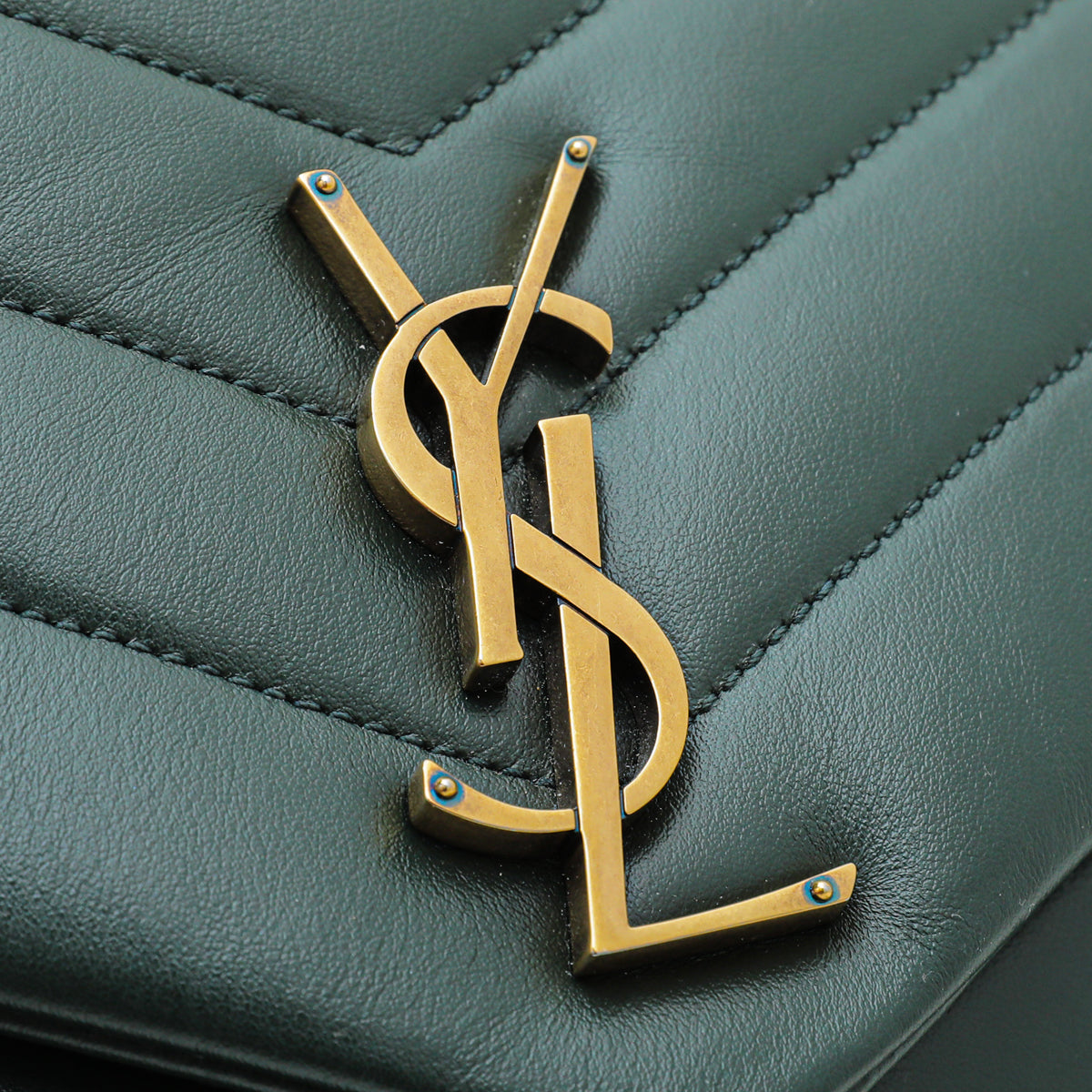 YSL Vert Fonce LouLou Medium Bag