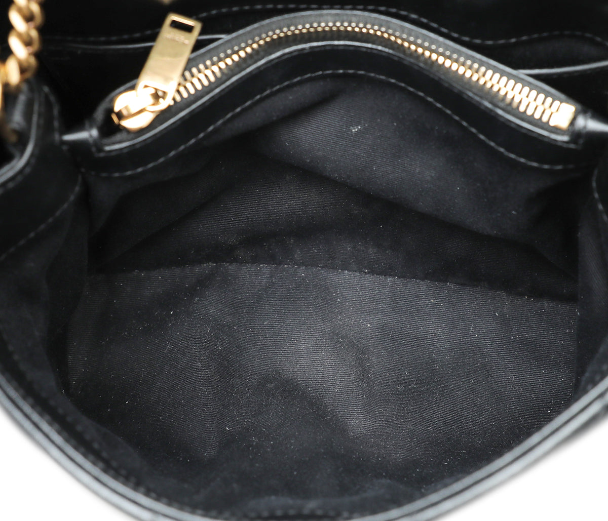 YSL Black Loulou Small Flap Bag