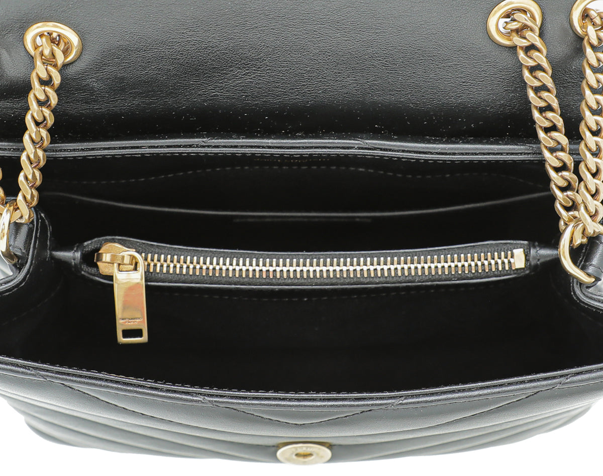 YSL Black Loulou Small Flap Bag