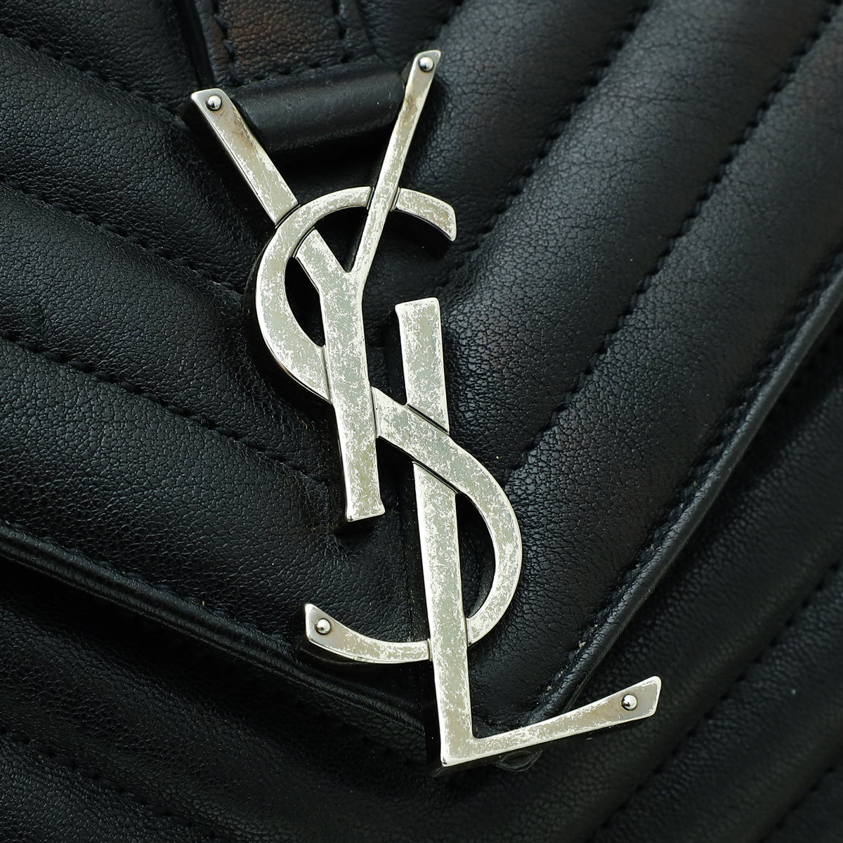 YSL Black Monogram College Satchel Large Bag