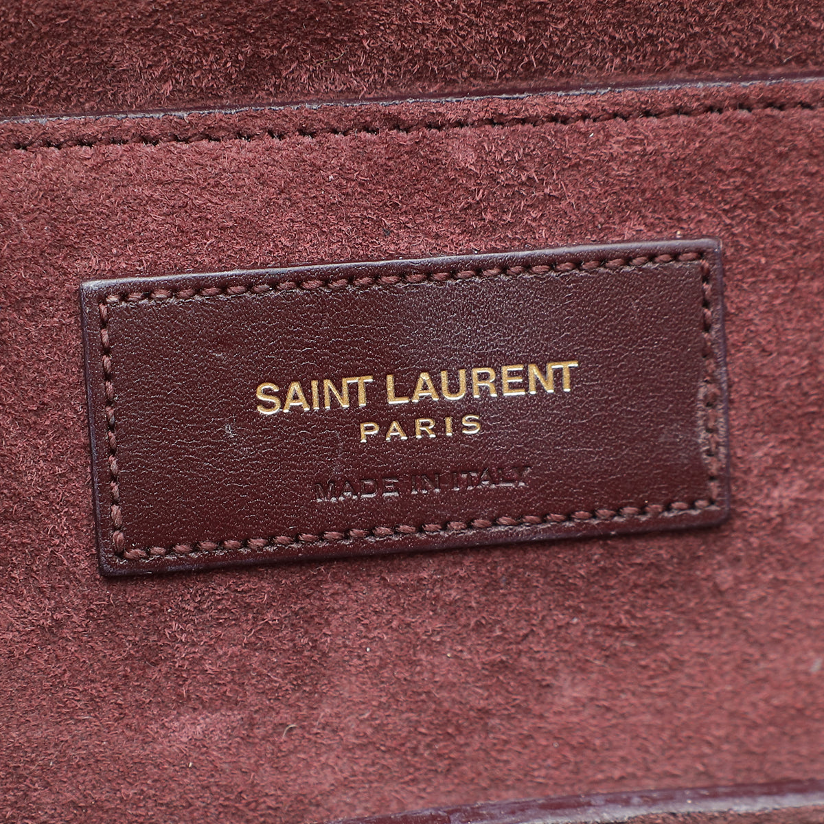 YSL Burgundy Monogram Dylan Small Bag