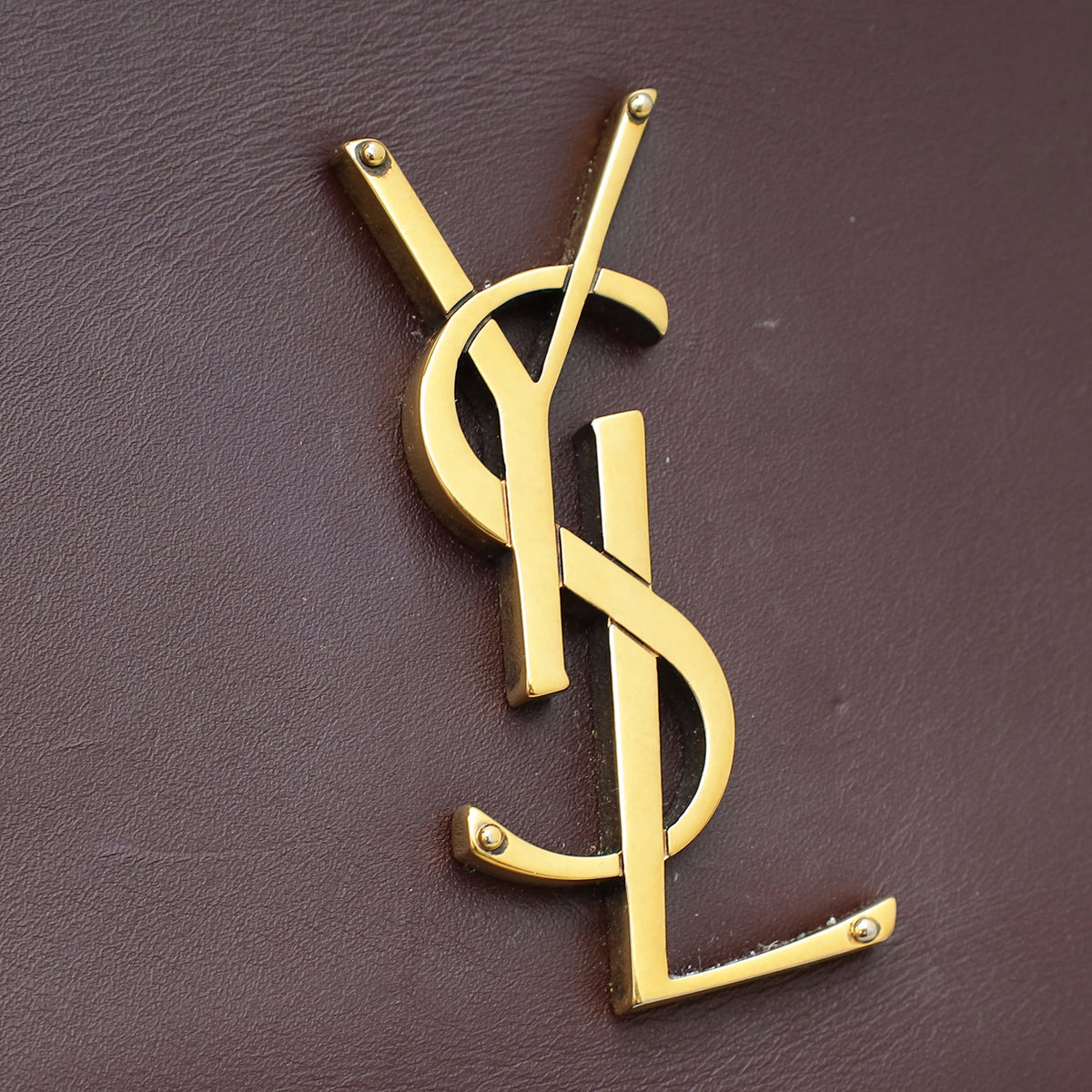 YSL Burgundy Monogram Dylan Small Bag