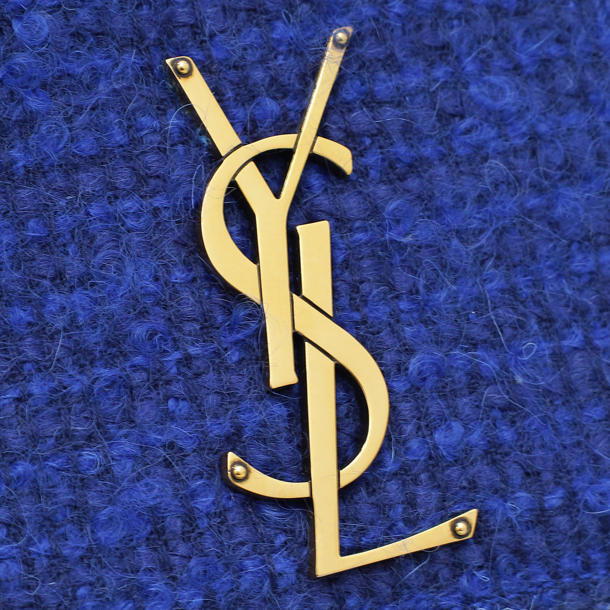 YSL Indigo Blue Kate Wool Small Shoulder Bag