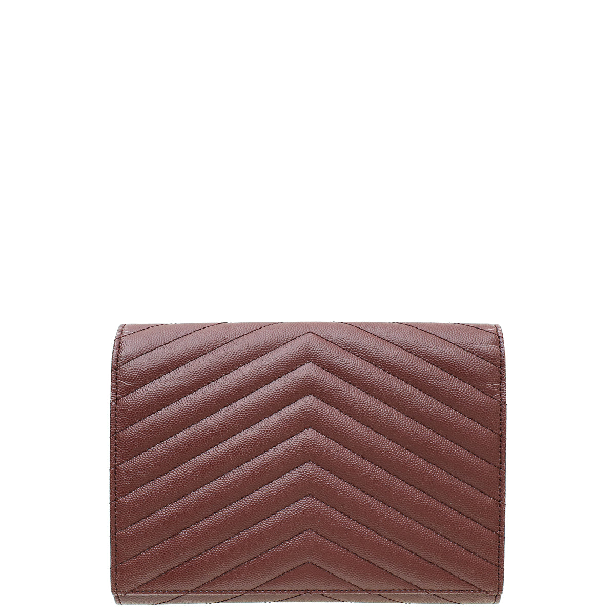 YSL Burgundy Cassandre Envelope Flap Pouch