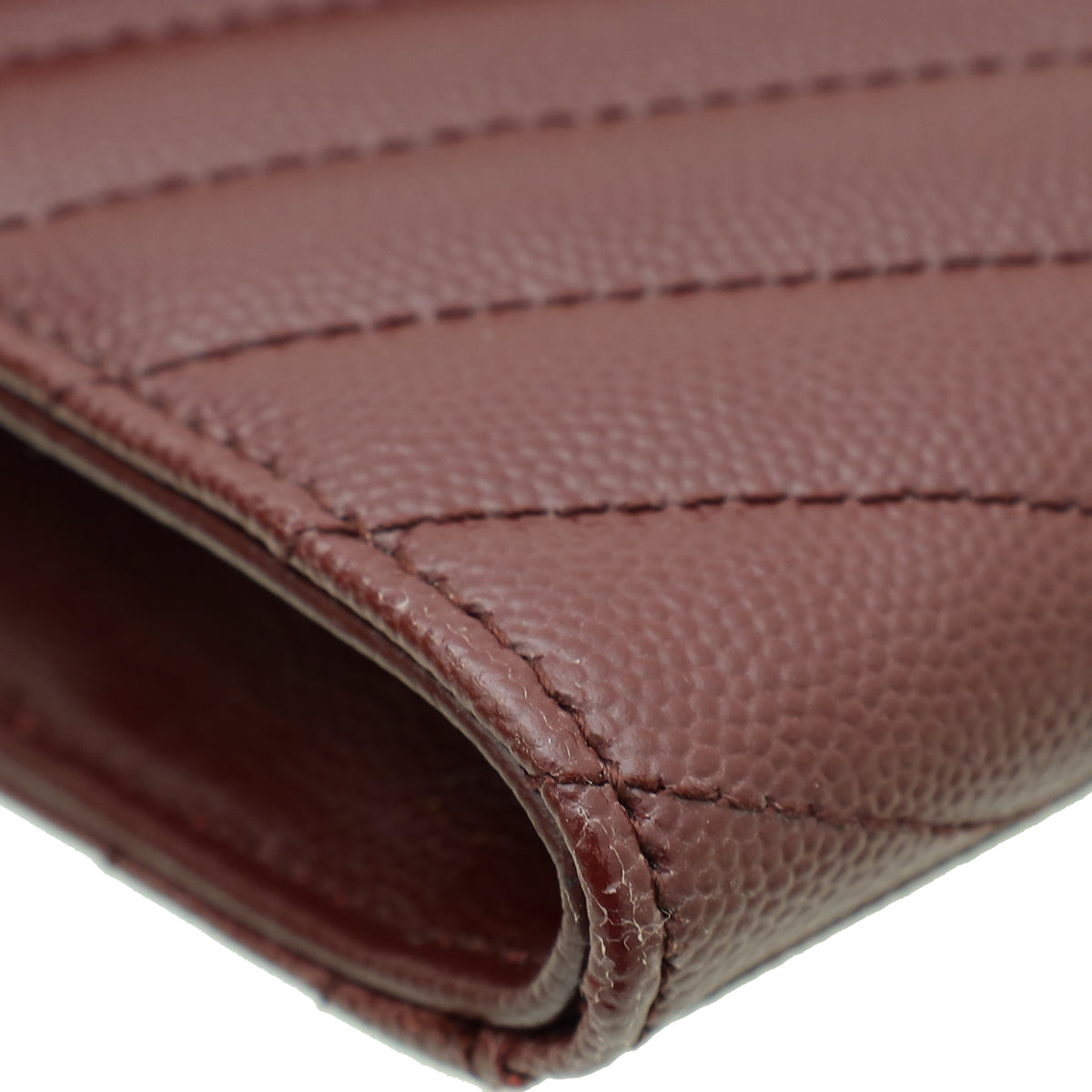 YSL Burgundy Cassandre Envelope Flap Pouch