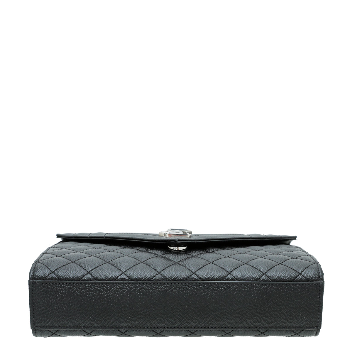 YSL Black Monogram Envelope Mix Quilted Medium Bag