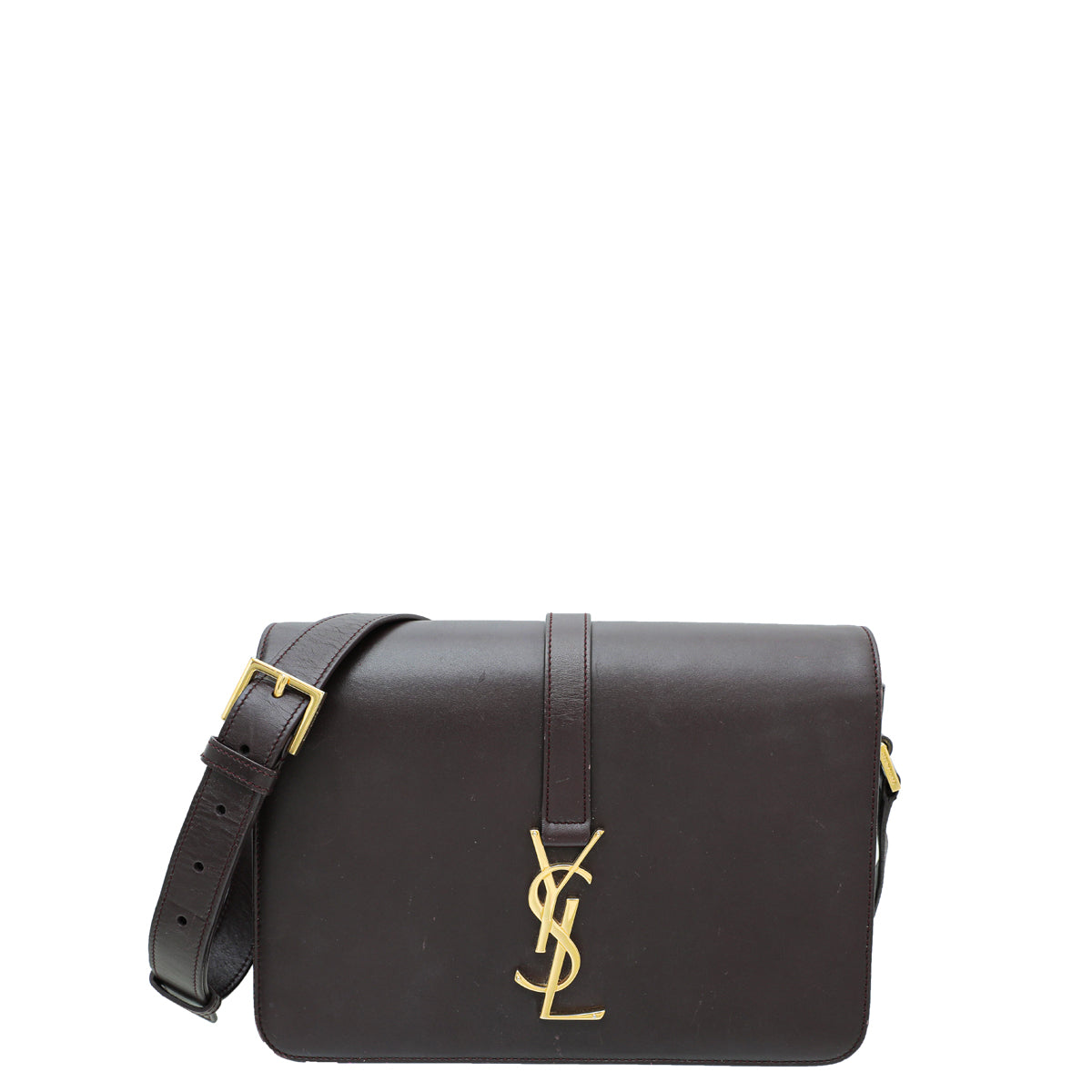 YSL Burgundy Monogram Universite Bag