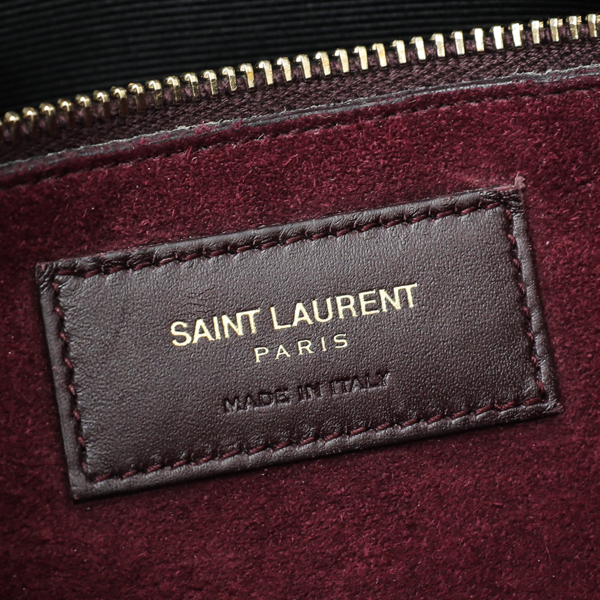 YSL Burgundy Monogram Universite Bag