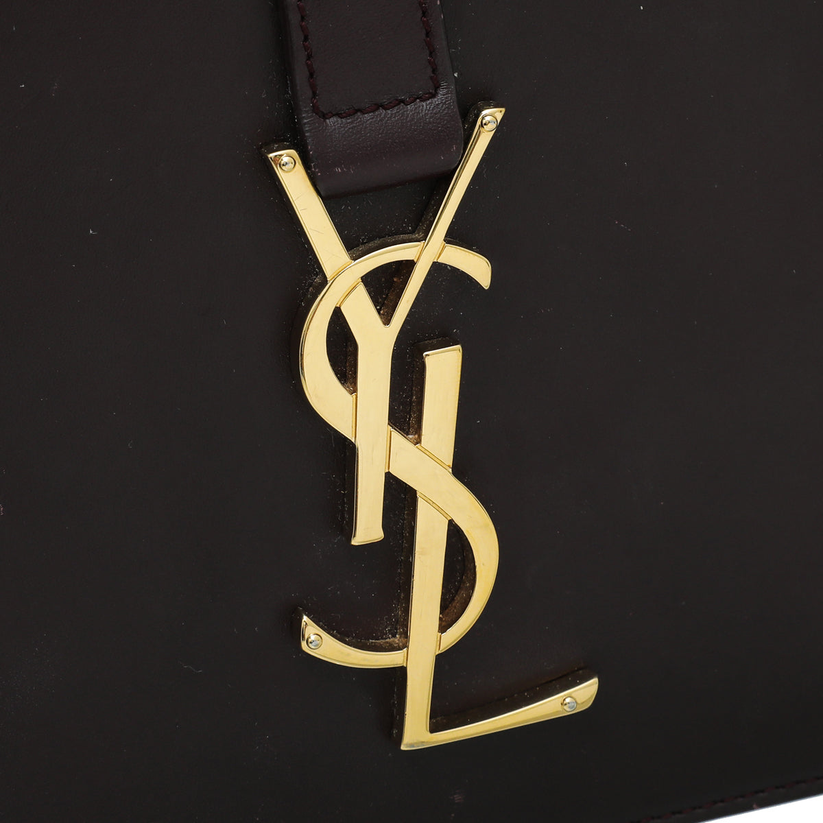 YSL Burgundy Monogram Universite Bag