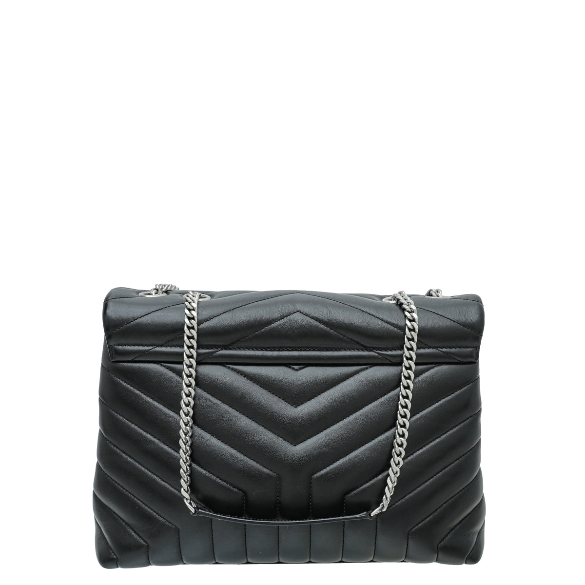 YSL Black Loulou Medium Flap Chain Bag