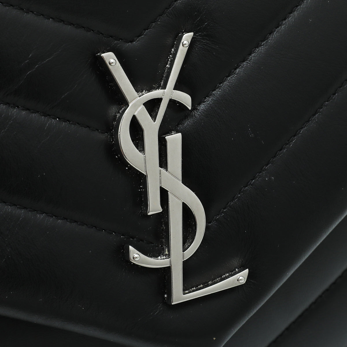 YSL Black Loulou Medium Flap Chain Bag