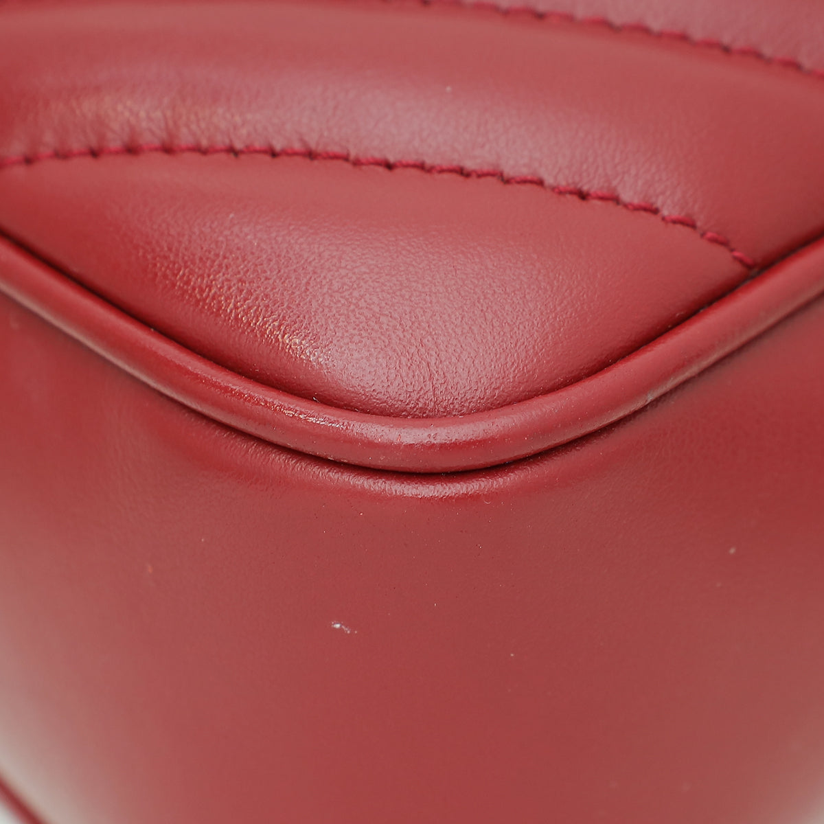 YSL Red Monogram Lou Tassel Camera Bag