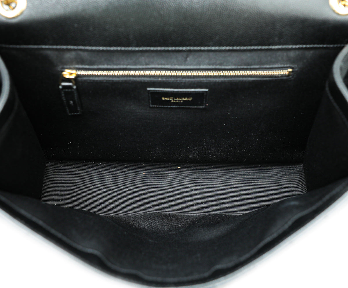 YSL Black Monogram Satchel Large Bag