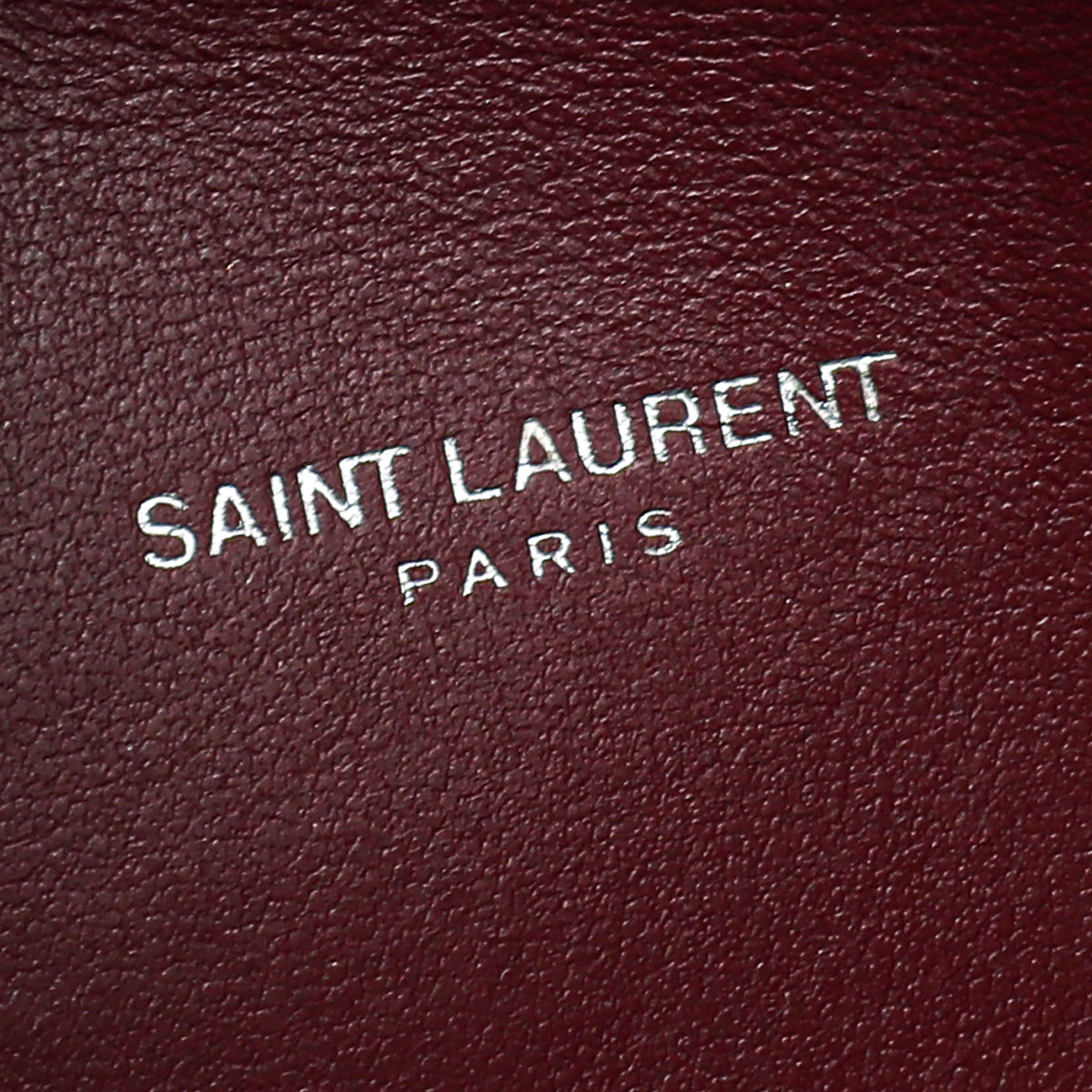 YSL Burgundy Baby Croc Embossed Sac De Jour Bag