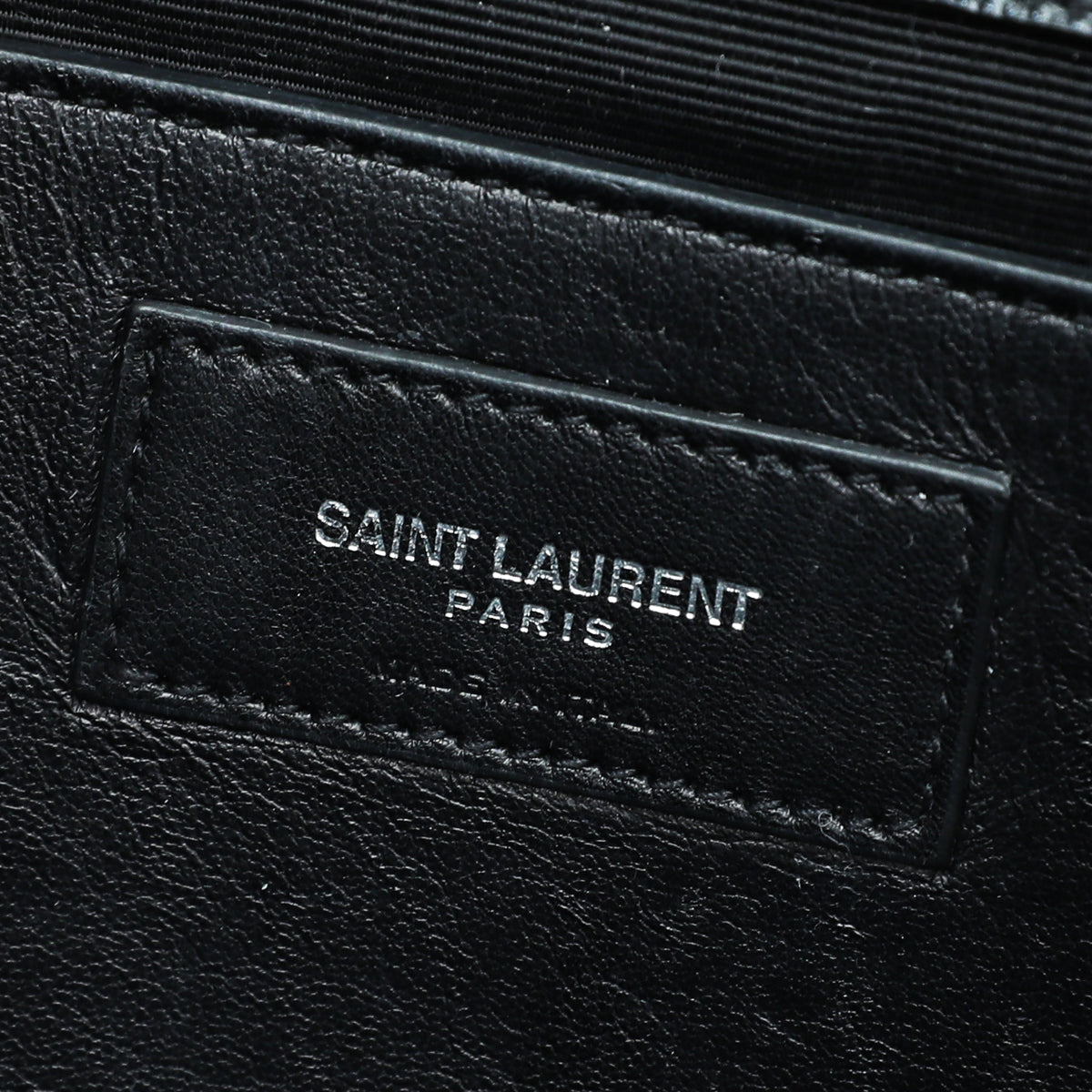 YSL Black Kate Monogram Medium Chain Bag