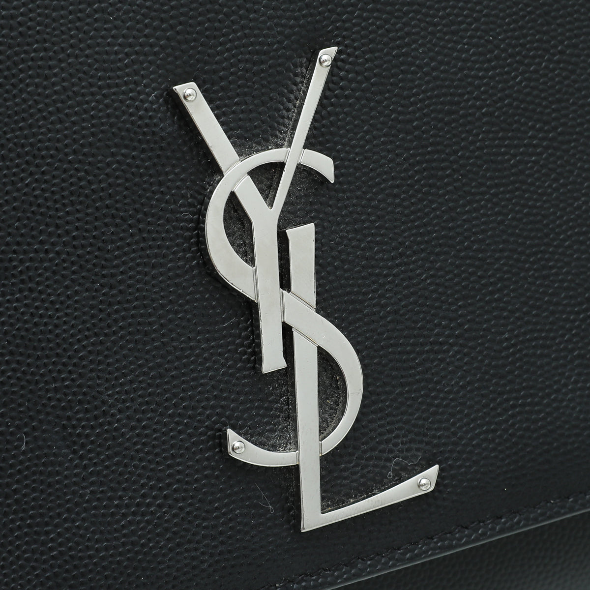 YSL Black Kate Monogram Medium Chain Bag