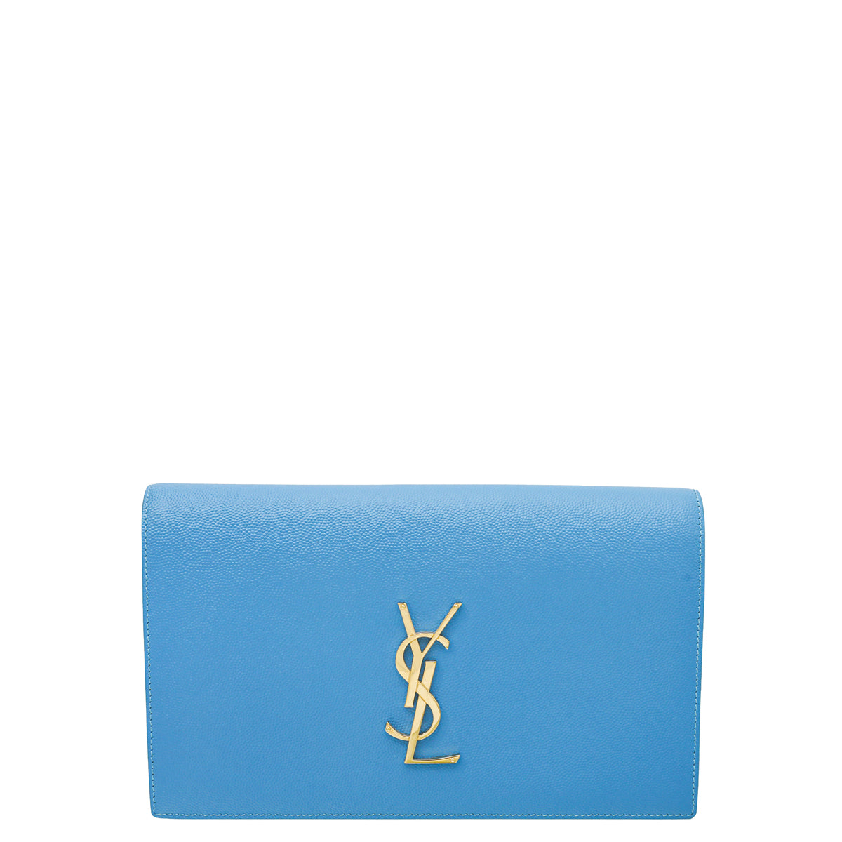 YSL Blue Monogram Classic Kate Clutch