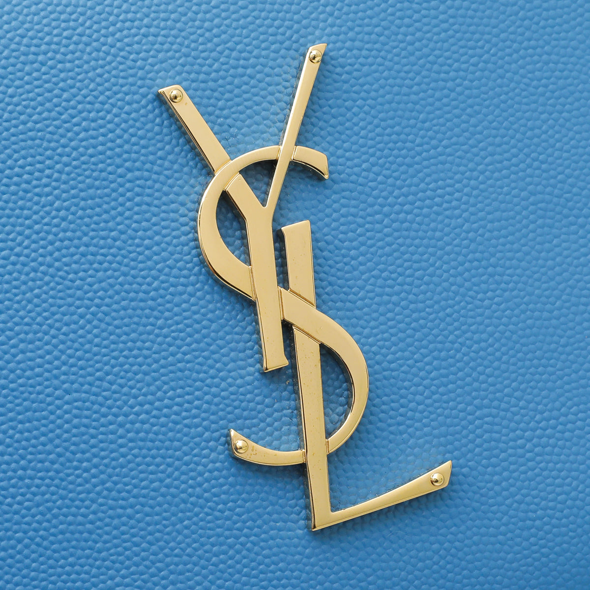 YSL Blue Monogram Classic Kate Clutch