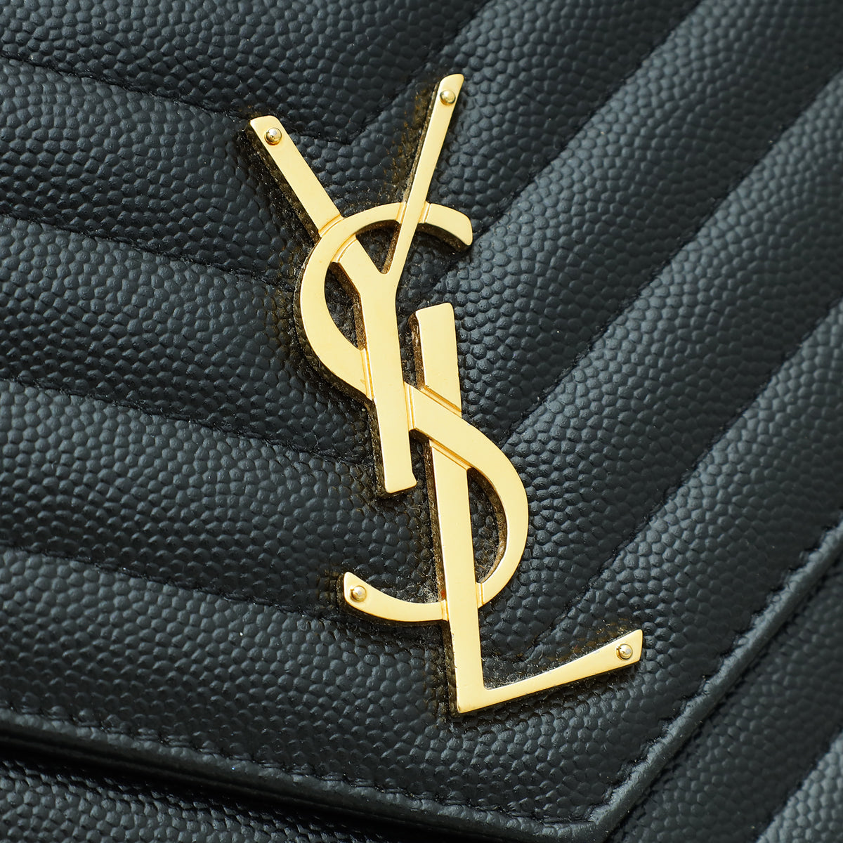 YSL Black Classic Cassandre Chain Wallet