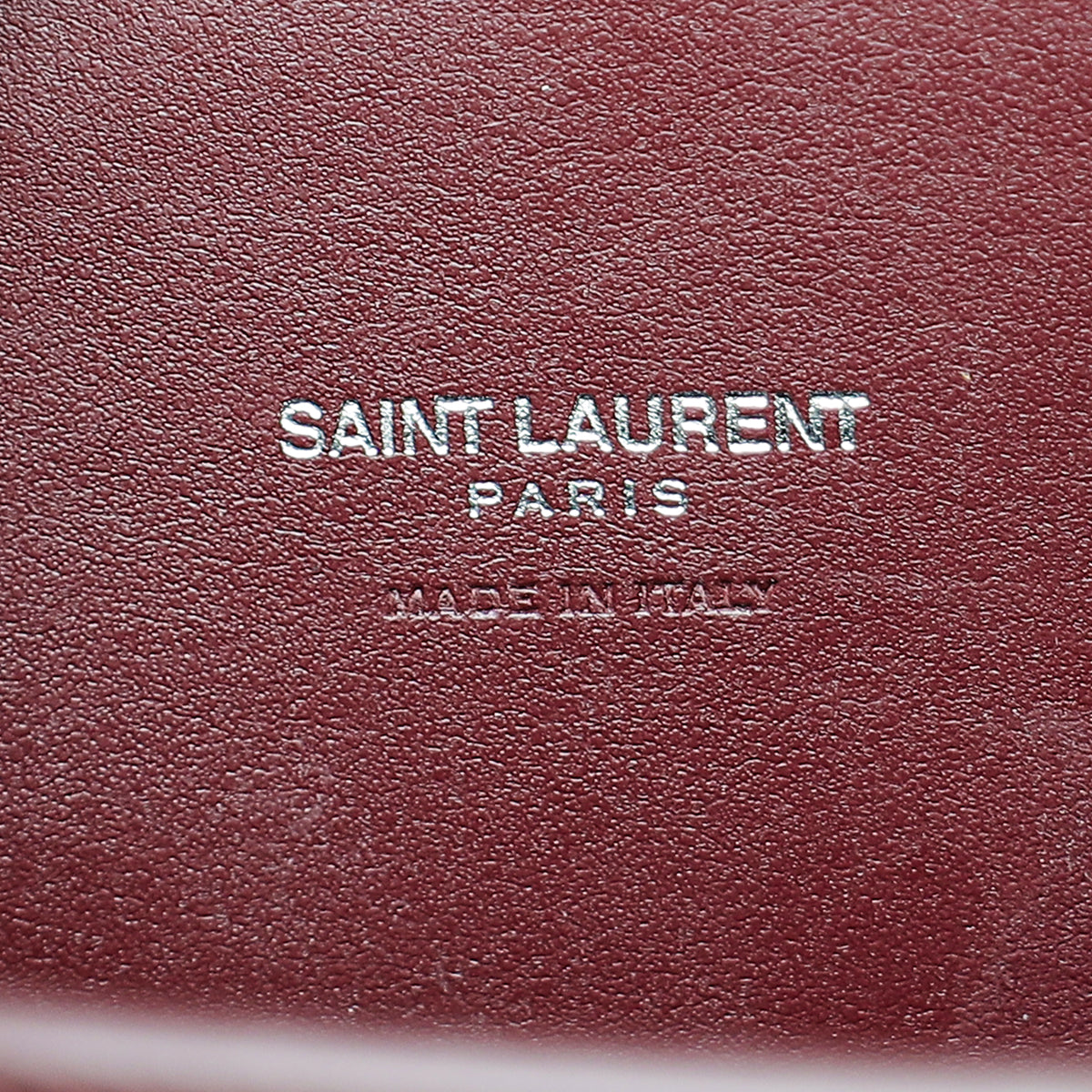 YSL Burgundy Croc Embossed Sac De Jour Nano Bag