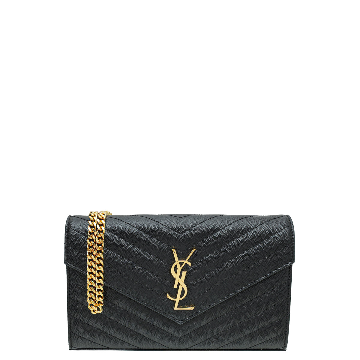 YSL Black Cassandre Chain Wallet