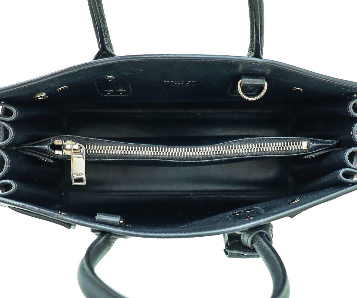 YSL Black Sac De Jour Baby Bag