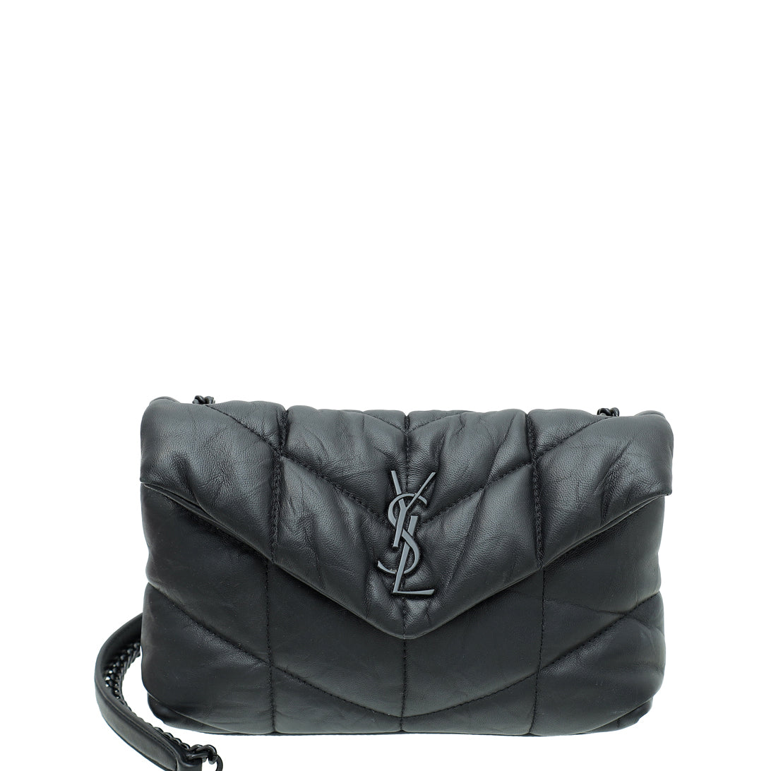 YSL Black Puffer Toy Shoulder Bag