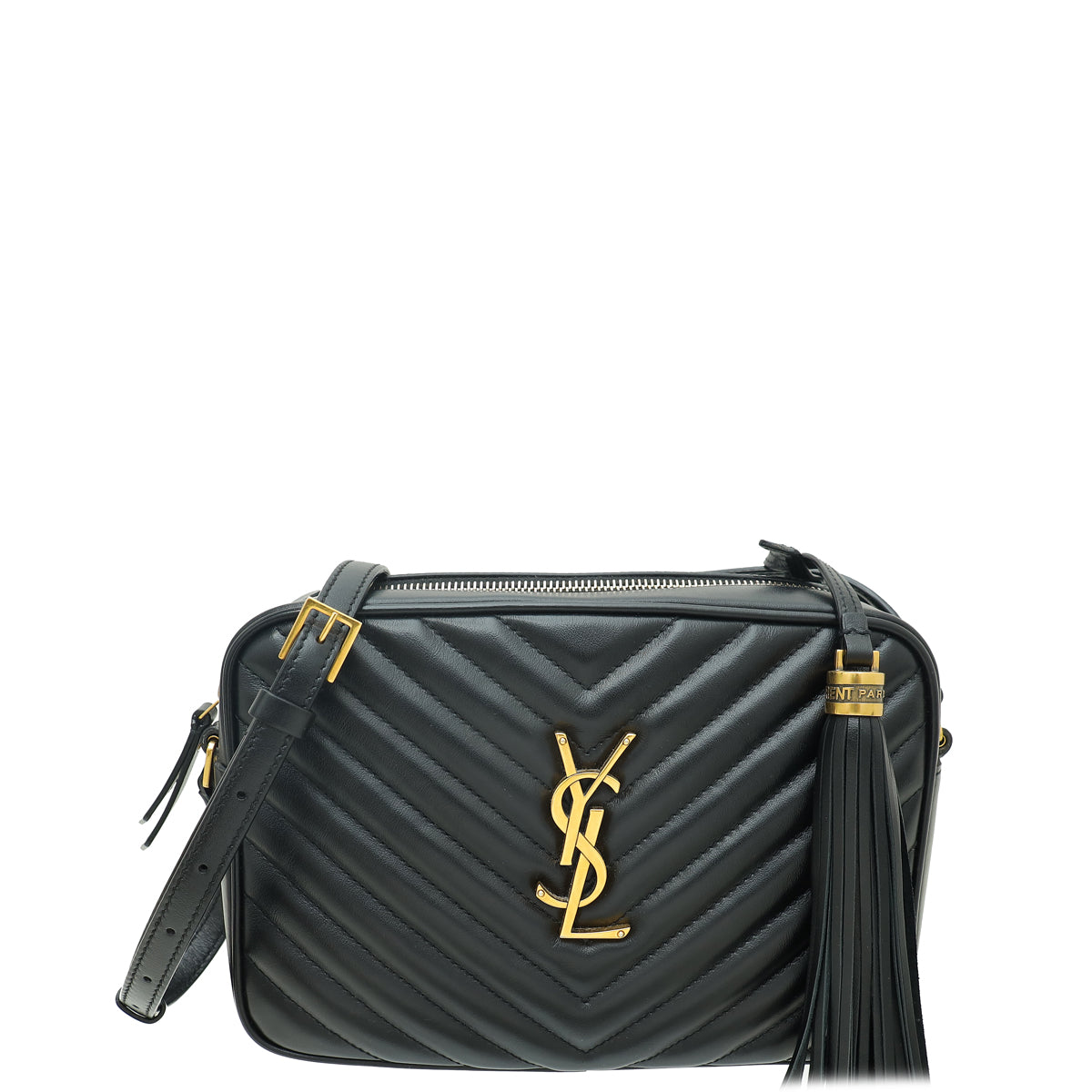 YSL Black Monogram Lou Tassel Camera Bag